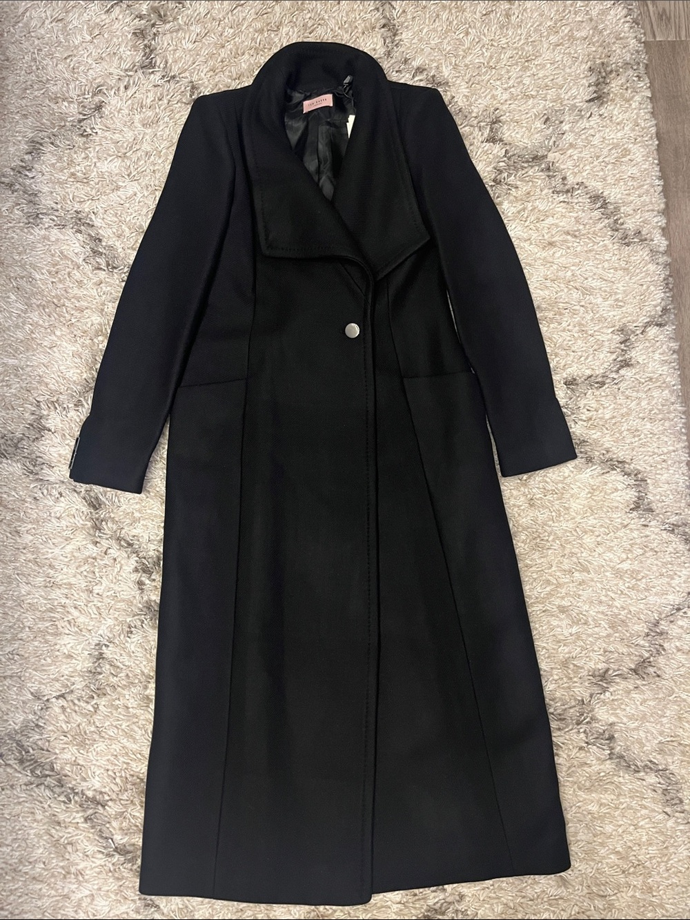 Ted Baker Mindee wool blend coat. Black. Size 0. US 2. New.